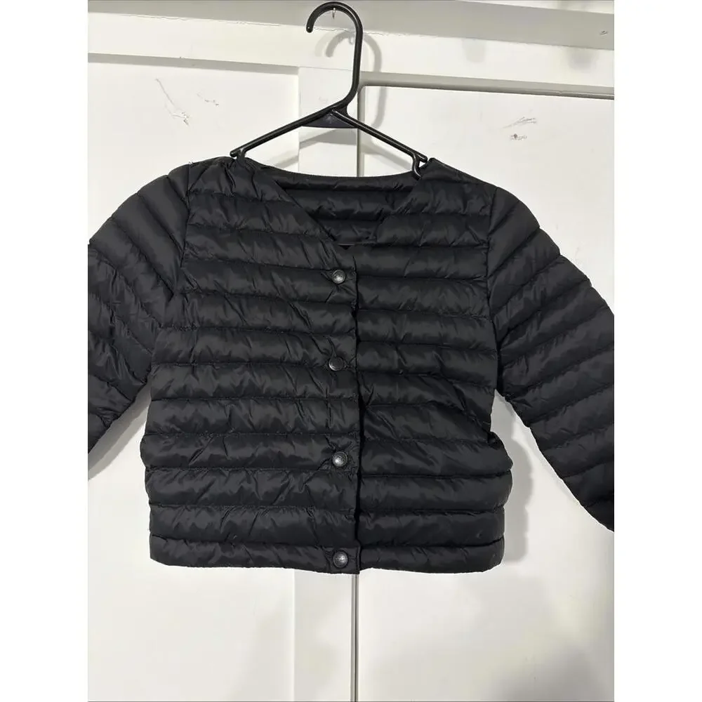 Child’s RunRabbit Premium Goose Down Coat Black New Snap Front
